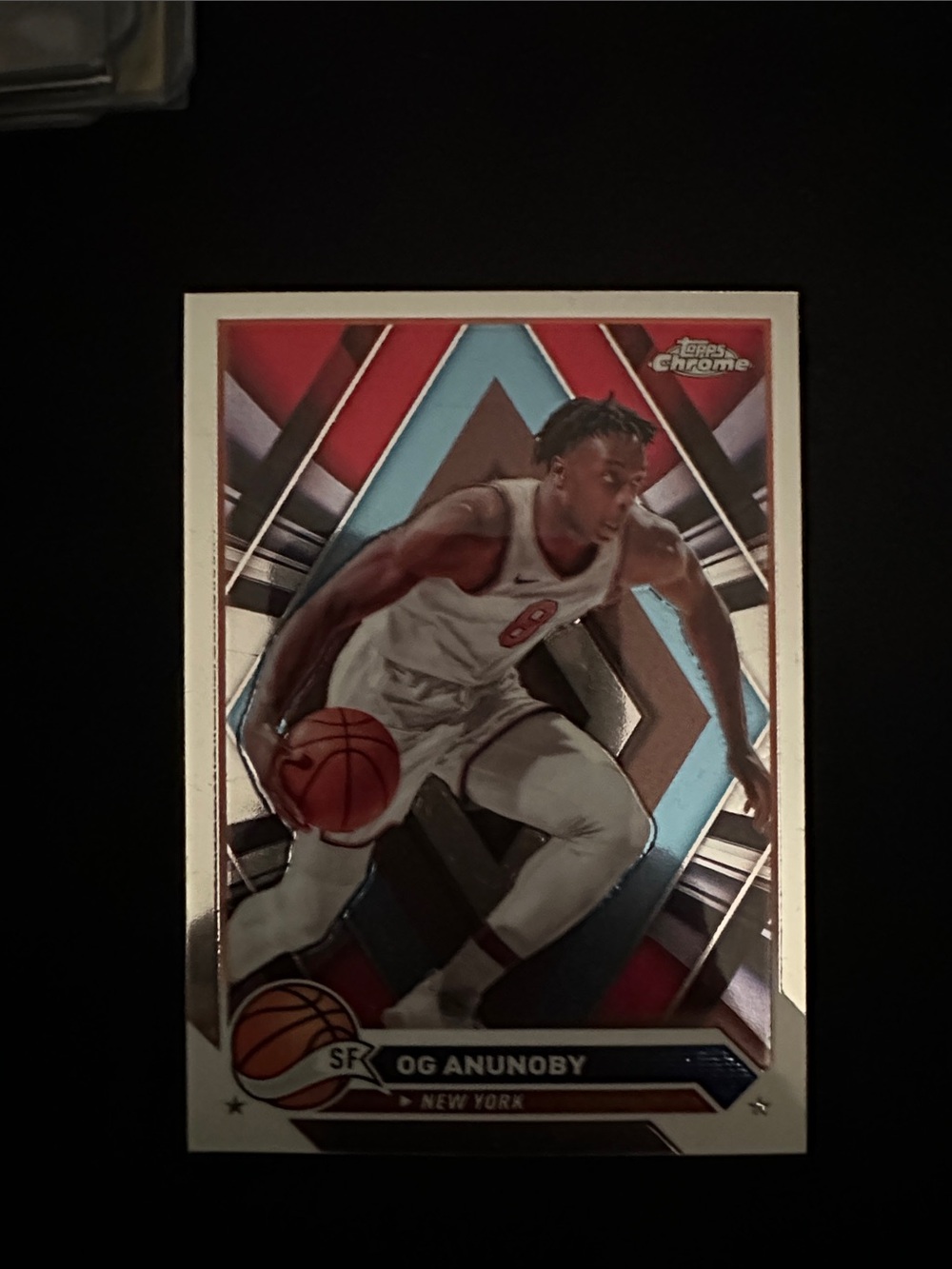 Topps Chrome OG Anunoby Basketball Card - Red, Blue, White